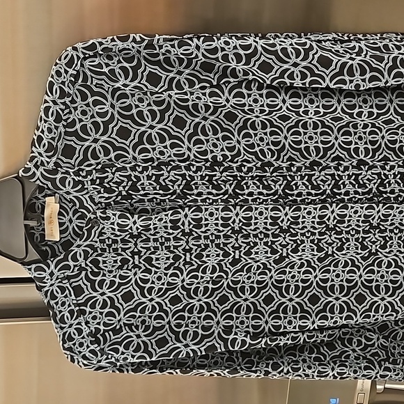 💕TORY BURCH💕 Massey Shirt Dress  ~ 100% Silk Black Pompidou 2 - Picture 9 of 14